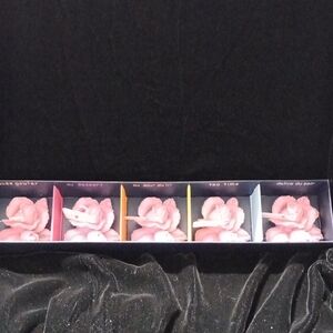 BaRich Candle For Life 💕 Set of Pink Rose-Shaped Candles